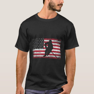 Hockey American Flag 4. Juli Patriotic USA Vater T-Shirt