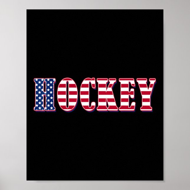 Hockey American Flag - Hockey Poster (Vorne)