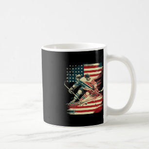 Hockey American Flag Patriotic USA Kaffeetasse