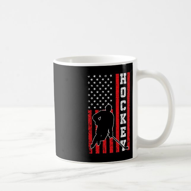 Hockey American USA Flag Men Boys 4. Juli Hock Kaffeetasse (Rechts)