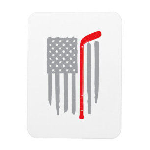 Hockey-Amerikanische Flagge Magnet