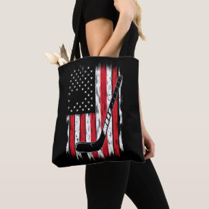 Hockey-Amerikanische-Flagge-Sport-Retro-Vintage