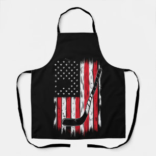 Hockey-Amerikanische-Flagge-Sport-Retro-Vintage Schürze