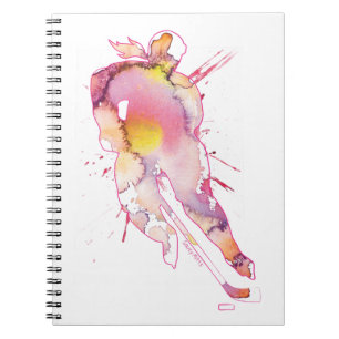 Hockey-Aquarell-Rosa Notizblock