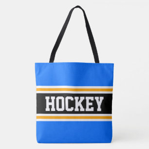 HOCKEY Athletik Schwarz Orange Hellblau Streifen