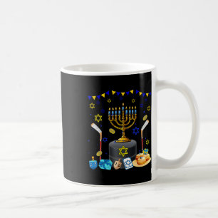 Hockey-Ausrüstung Spieler Liebhaberhanukkah Jüdisc Kaffeetasse