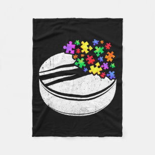 Hockey Autismus Puzzle Männer Frauen Kinder Autism Fleecedecke