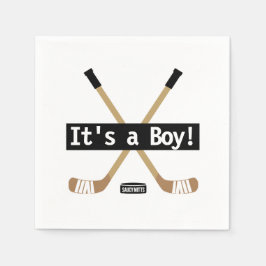 Hockey Baby Dusche Es ist ein Boy Hockey Sticks Serviette