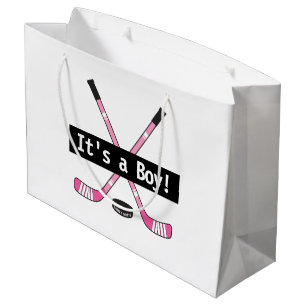 Hockey Baby Es ist ein Boy oder Girl Pink Hockey S Große Geschenktüte