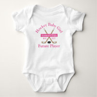 Hockey Baby Girl Future Player PInk Name Jahr Gebo