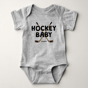 Hockey Baby mit Hockey Sticks Funny Niedlicher Säu Strampler