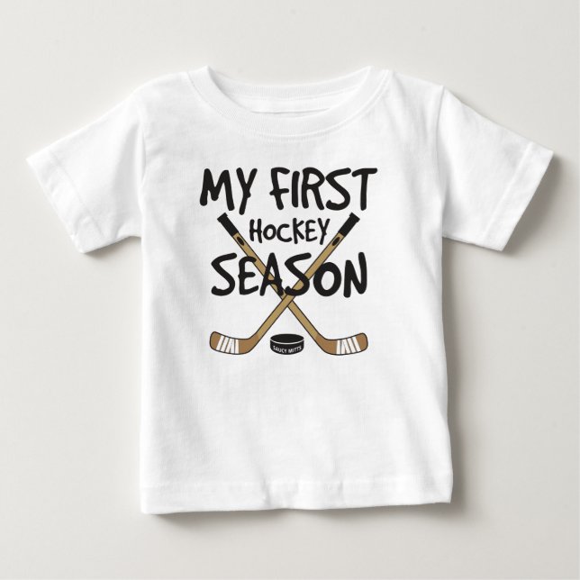 Hockey Baby My First Hockey Saison Hockey Sticks T-shirt (Vorderseite)