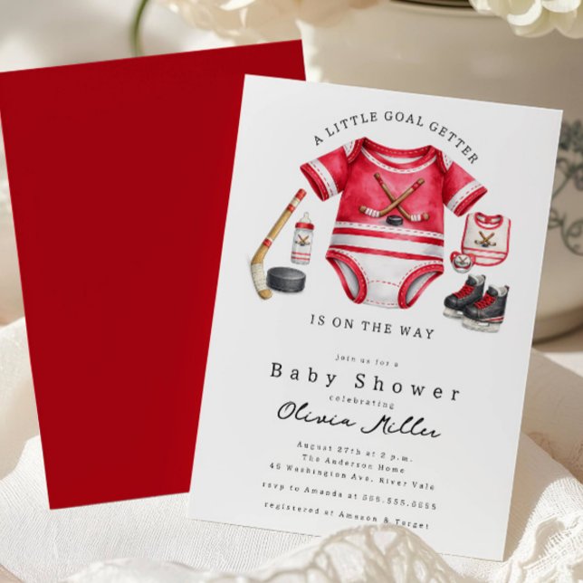 Hockey Baby Shower Invitation Einladung (Von Creator hochgeladen)