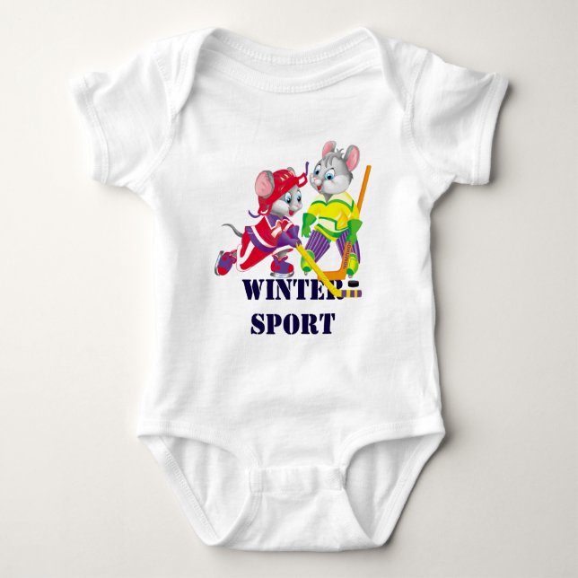 Hockey Baby Strampler (Vorderseite)