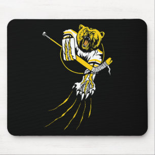 Hockey Bär Grizzly Torwart Bestie  Mousepad