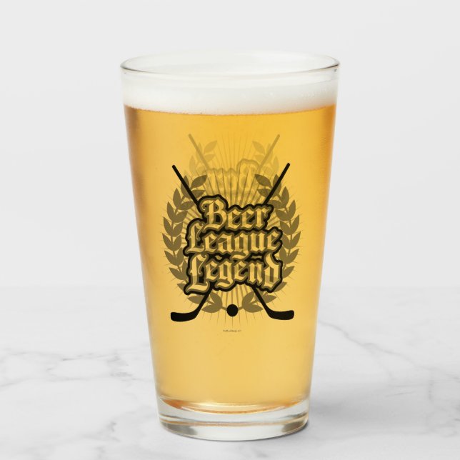 Hockey Beer League Legende Glas (Vorne (Gefüllt))