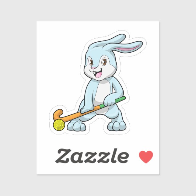 Hockey bei Feldhockey mit Hockeystick Aufkleber (Blatt)