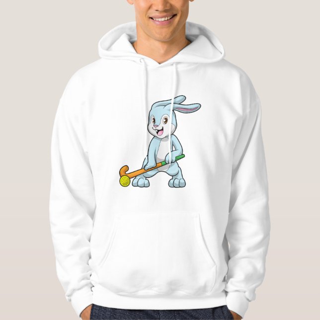 Hockey bei Feldhockey mit Hockeystick Hoodie (Vorderseite)