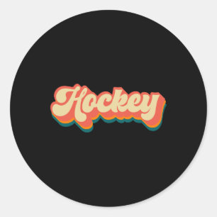 Hockey-Bekleidung - Hockey-Eishockey-Spieler-Gesch Runder Aufkleber