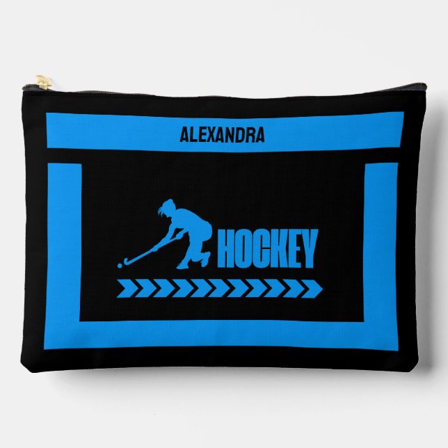 Hockey Birthday Gift, Hockey Player Girl, Zubehörtasche (Vorderseite)