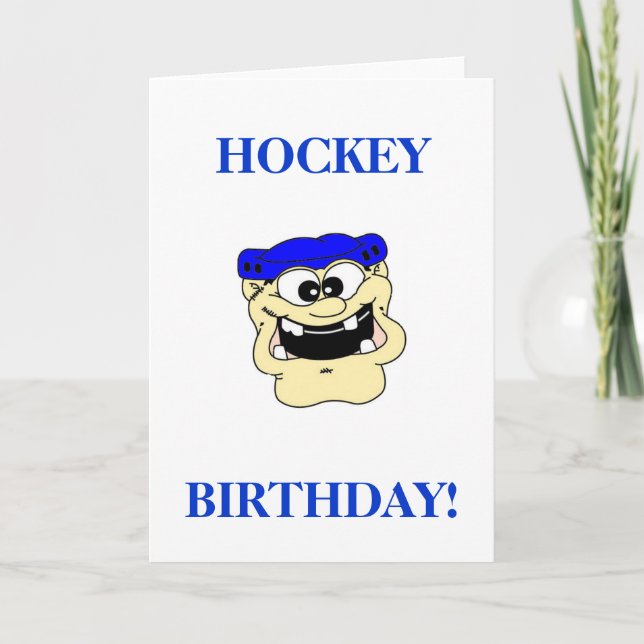 Hockey Birthday Karte (Vorderseite)