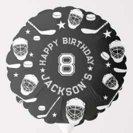 Hockey Black and White Themed Kindergeburtstag Par Ballon