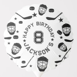 Hockey Black and White Themed Kindergeburtstag Par Ballon