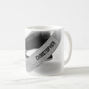 Hockey Black Skate Personalisiert Kaffeetasse