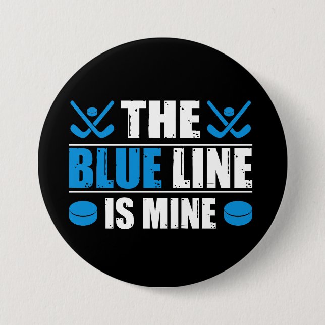 Hockey Blue Line Button (Vorderseite)