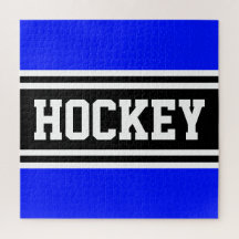 HOCKEY Bright Blue Schwarz-weiß Racing Streifen