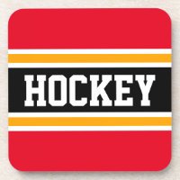 HOCKEY Bright Red Gelb Black Racing Streifen