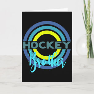 Hockey-Bruder mit modernen Hockeykreisen Karte