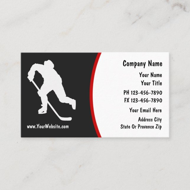 Hockey Business Cards Visitenkarte (Vorderseite)