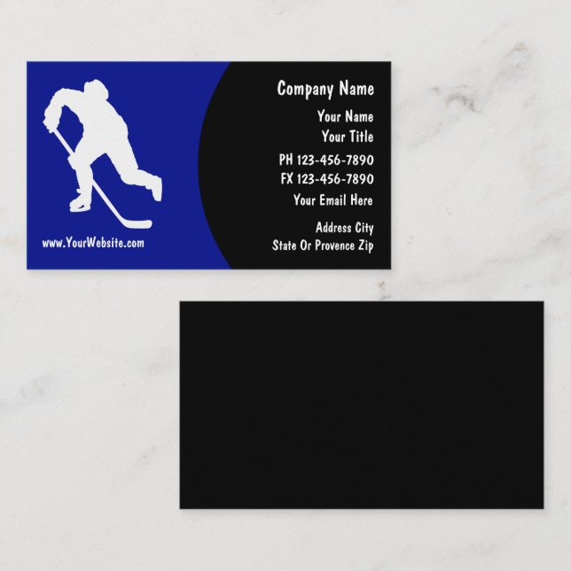 Hockey Business Cards Visitenkarte (Vorne/Hinten)