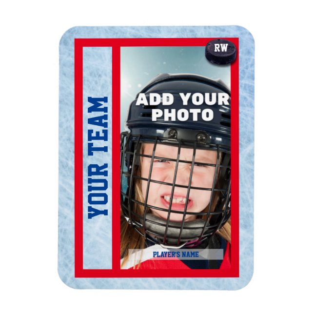 Hockey Card Souvenir Magnet (Vertikal)