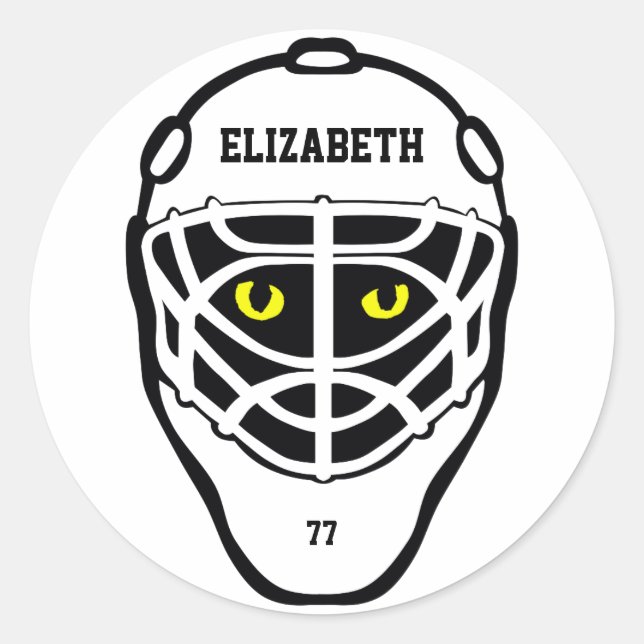 Hockey Cat Eyes Helmet Sticker (Vorderseite)
