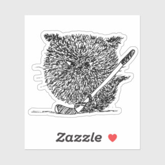 Hockey Cat Sticker