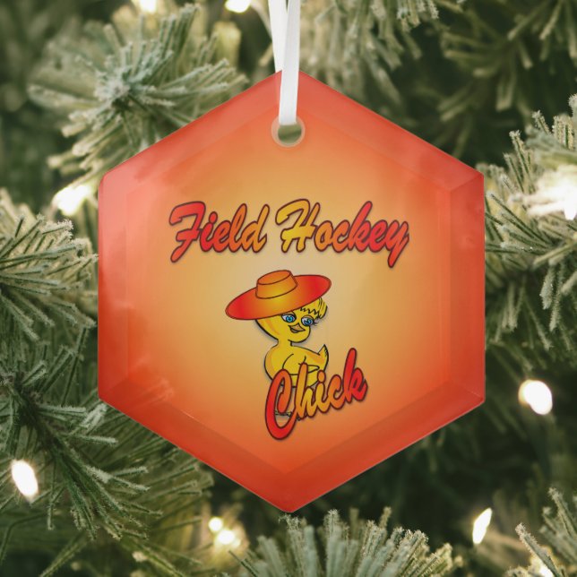 Hockey-Chick #5 Ornament Aus Glas (Insitu)