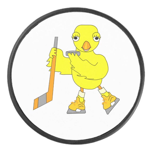 Hockey Chick Eishockey Puck (Vorderseite)