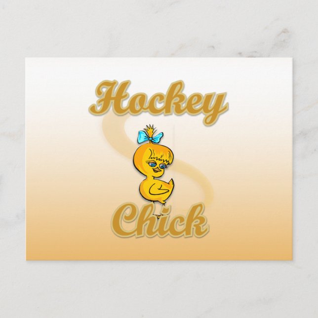 Hockey Chick Postkarte (Vorderseite)