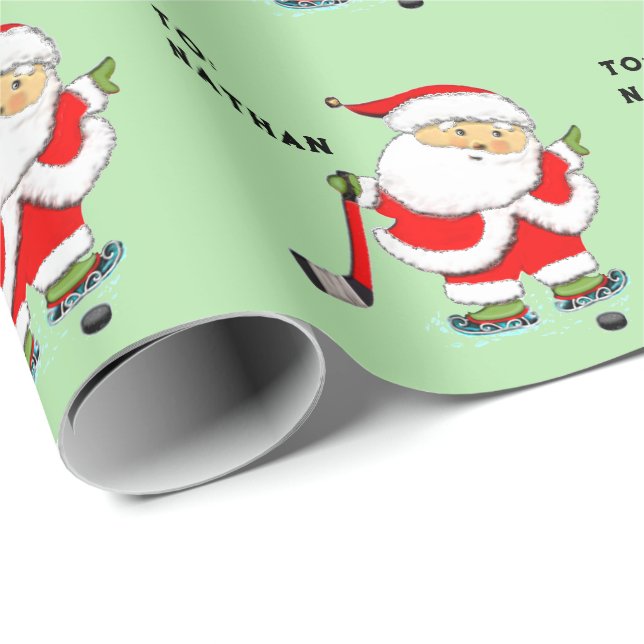 Hockey Christmas Geschenkpapier (Rolleneckpunkt)