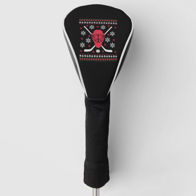 Hockey Christmas Golf Headcover (Vorderseite)