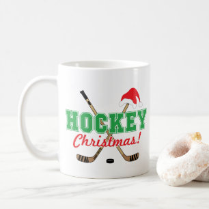 Hockey Christmas Hockey Sticks Weihnachtsmannmütz Kaffeetasse