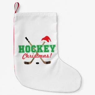 Hockey Christmas Hockey Sticks Weihnachtsmannmütze Kleiner Weihnachtsstrumpf