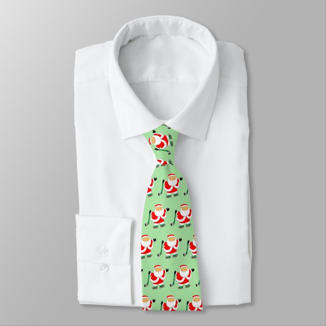 Hockey Christmas Holiday Neck Tie Krawatte (Gebunden)