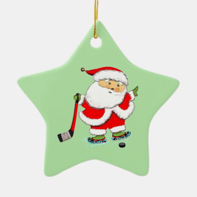 Hockey Christmas Keramik Ornament (Vorne)