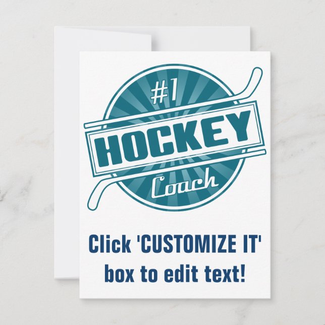 Hockey Coach #1 (blau) (Vorderseite)