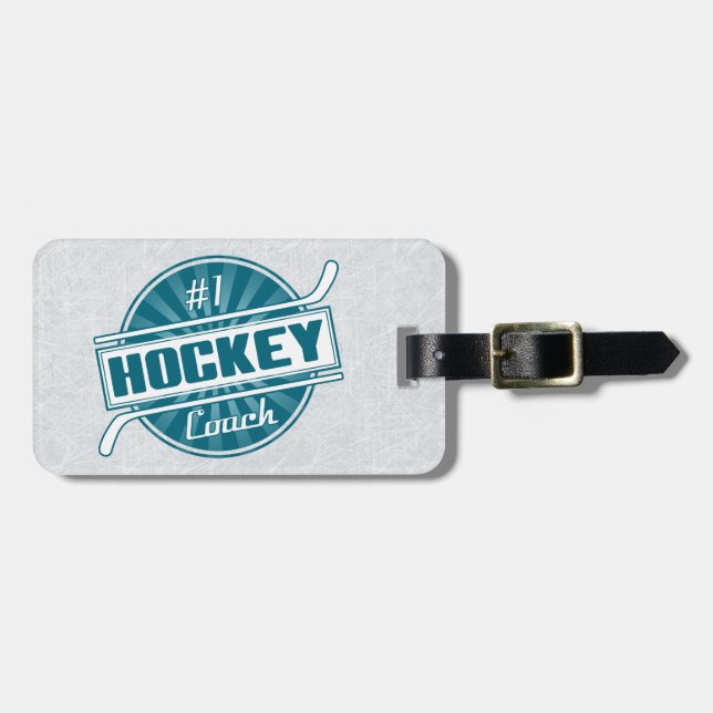 Hockey Coach Business Card Vorlage Gepäckanhänger (Vorderseite horizontal)