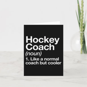 Hockey Coach Definition Sport Spaß Trainer Instrum Karte