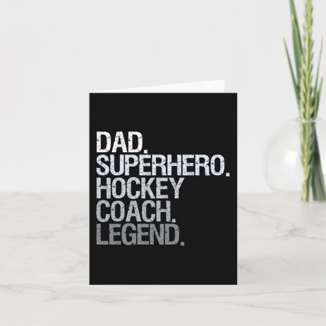 Hockey-Coach Eishockey-Spieler-Geschenk 1 Karte (Vorderseite)